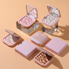 YOUNGEST COSMETICS Face Highlighter Palette, High Glossy Face Illuminator Palette, Narutal Glow Finish, Pearl Shimmer Smooth Baked Powder, Lasting Sparkling Highlighter Makeup