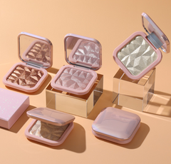 YOUNGEST COSMETICS Face Highlighter Palette, High Glossy Face Illuminator Palette, Narutal Glow Finish, Pearl Shimmer Smooth Baked Powder, Lasting Sparkling Highlighter Makeup