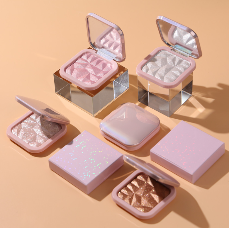 YOUNGEST COSMETICS Face Highlighter Palette, High Glossy Face Illuminator Palette, Narutal Glow Finish, Pearl Shimmer Smooth Baked Powder, Lasting Sparkling Highlighter Makeup