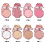 Cosmetic highlighter palette with soft glowing pigments