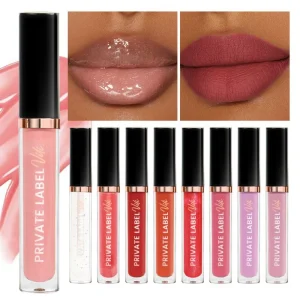 Lipstick Gloss Combo with matte lipstick and lip gloss