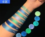 Duochrome pigment used for a dramatic eye makeup style