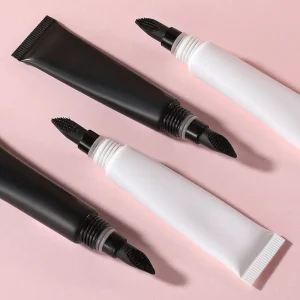 Brow styling gel tube shown with black precision spoolie applicator