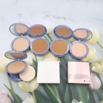 Even face makeup created with fine powder pigment