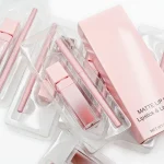 Two-piece matte lip set displayed together