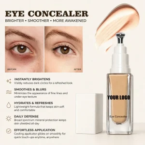 Eye concealer cosmetic product close-up