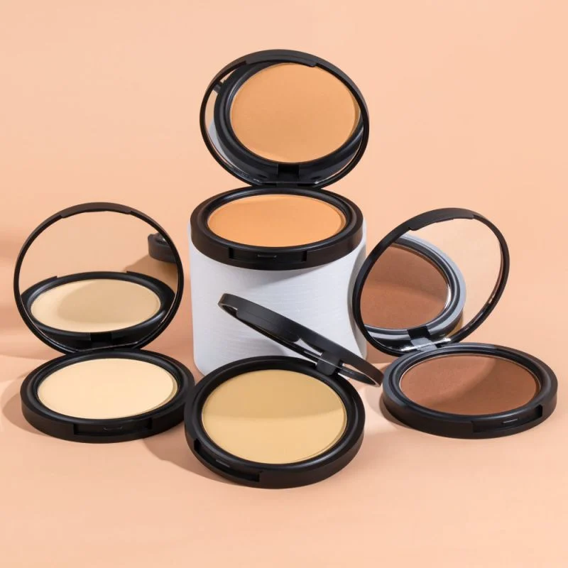 Powder makeup product photographed in close-up.jpg_to_webp Soft powder particles compressed into a solid makeup form