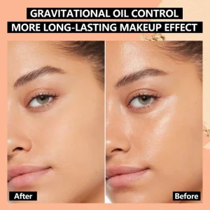 Uniform cosmetic powder surface under detailed lighting Dense powder pigment contained within a small makeup pan