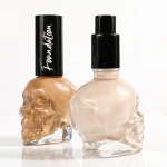 Soft nude makeup shade displayed in a transparent sculpted cosmetic package