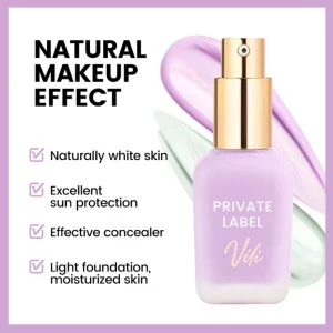 Daily beauty primer for smooth foundation application Primer used as the first step of a makeup routine