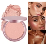 Multi tone face highlighter compact for makeup application