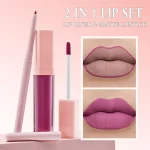 Makeup set featuring a lip pencil and matte color