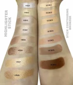 Portable blush, highlighter and contour stick makeup products