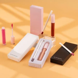 Glossy lip finish layered over precisely lined lips
