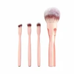 Four-in-one makeup brush system with interchangeable magnetic heads