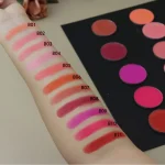 Six-color blush makeup palette with versatile cheek shades