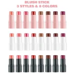 Lightweight cream cheek color in stick format