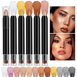 Dual-tip face highlighter creating a fresh luminous finish