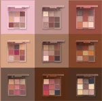 Eye shadow palette featuring a curated selection of nine shades