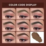 Brow makeup cream suitable for creating soft or bold looks