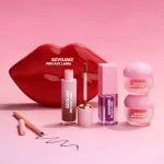 Lip color collection with gloss and precision liner