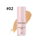 Lightweight foundation texture close up