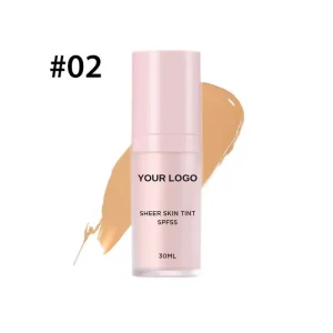 Lightweight foundation texture close up