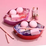 Makeup and lip care products for a complete pout look