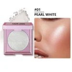 Blending-friendly powder highlighter palette for face makeup