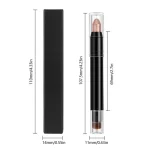 Dual-ended cream highlighter with a soft blending brush