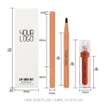 Lip pencil and lip color combination for detailed application