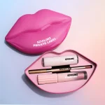 Lip contour pencil included with gloss and lip balm