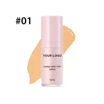 Even complexion achieved with liquid foundation