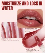 Glossy makeup swatches showing different lip shades