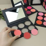 Six-pan powder blush palette for effortless cheek makeup