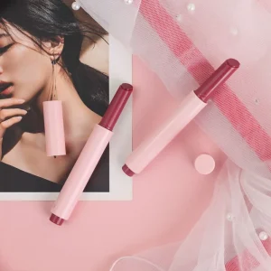 Push-up lipstick collection with coordinated cosmetic packaging