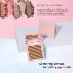 Cosmetic manufacturer highlighter palette with professional pressed powder shades