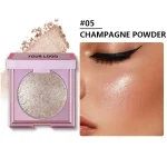 Brightening makeup powders with varied shimmer intensity