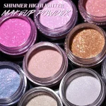 Compact facial glow powder with soft puff