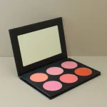 Six-pan blush palette for natural, rosy and defined makeup looks