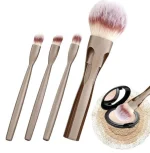 Portable makeup brush collection for quick beauty touch-ups