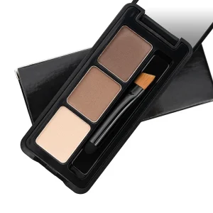 Brow powder trio for filling sparse eyebrows and defining shape