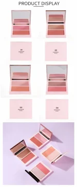 Dual powder blush shown inside a compact makeup case