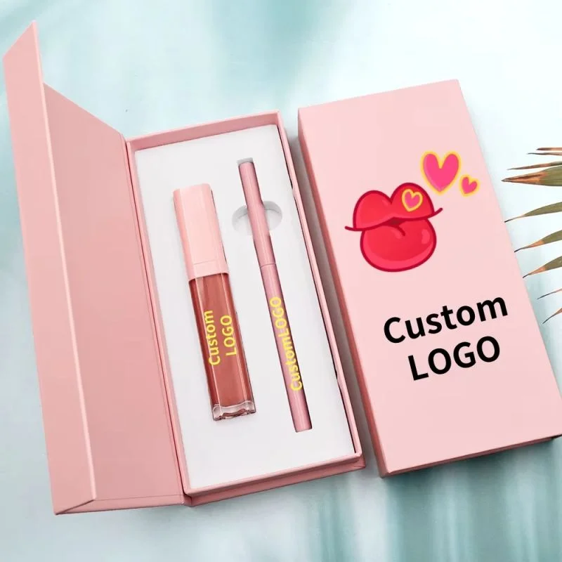 Two-piece lip makeup set for a polished look Cosmetic duo arranged for a clean product presentation