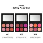 Six-shade cosmetic blush palette for versatile cheek makeup