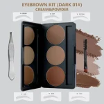 brow powder shades and creamy color for precise application