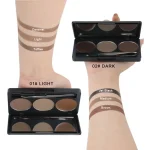 brow powder and cream combination for precise eyebrow work