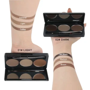 brow powder and cream combination for precise eyebrow work