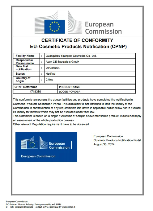 CPNP Cosmetic Product Notification for EU Market Compliance
