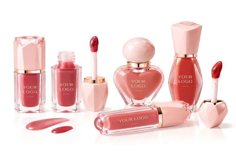 Elegant Mini Lip Tint Collection with Custom Branding for Beauty Startups